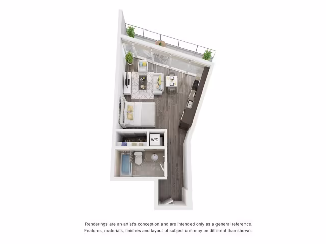 Studio A1 T1-1102 floor plan